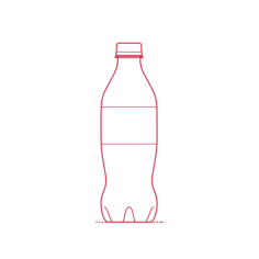 Objects Beverage Containers Soda Bottle 16.9Oz Sticker Outline Svg File, Free Vectors File
